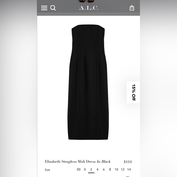 NWT A.L.C dress black - Picture 1 of 7